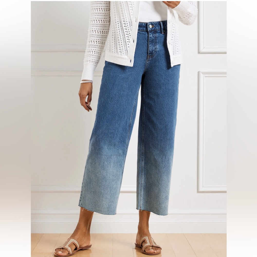 Talbots Blue Ombre Wide-Leg Jeans